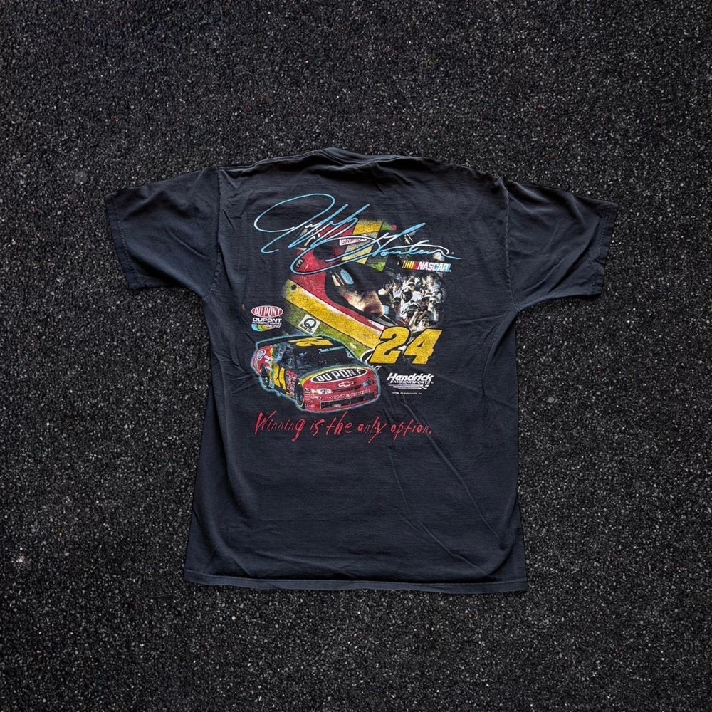 Vintage 1998 Jeff Gordon NASCAR T-Shirt Competitors View Black Large